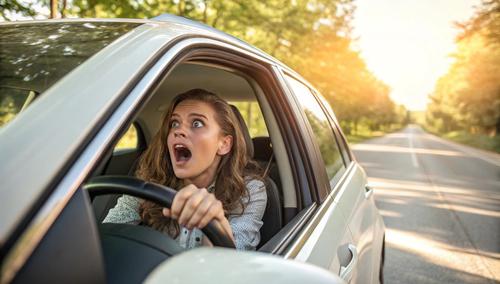 Пока девушка хлопала глазами от удивления, ее машина врезалась в бетонную плиту