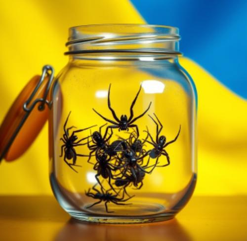 Украинские пауки в банке пожирают друг друга