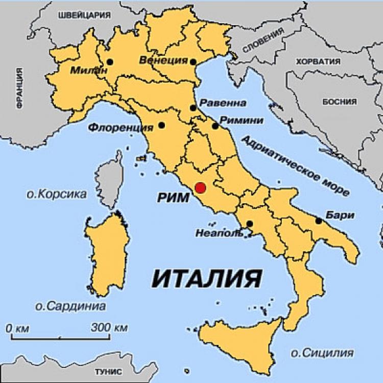 Италия страна на карте