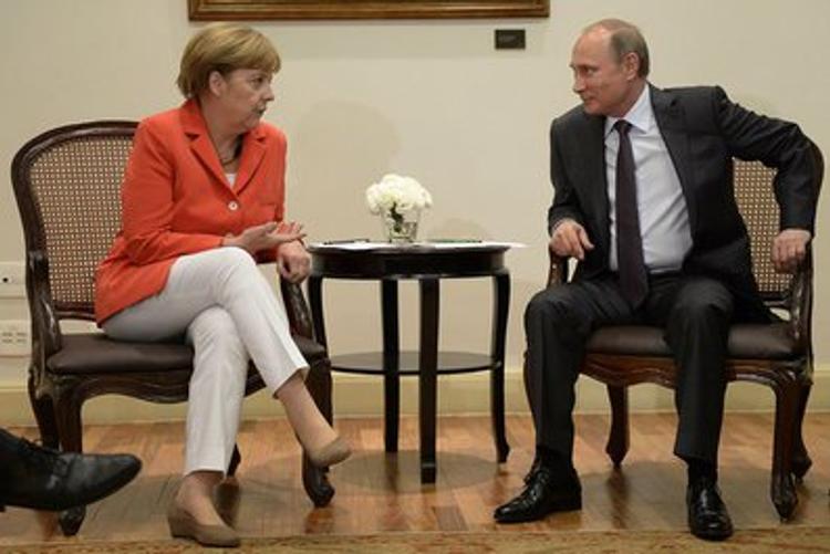Путин в Бразилии встретился с Ангелой Меркель