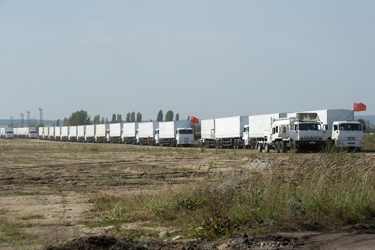 В Донбасс выехала колонна МЧС РФ с гуманитарной помощью