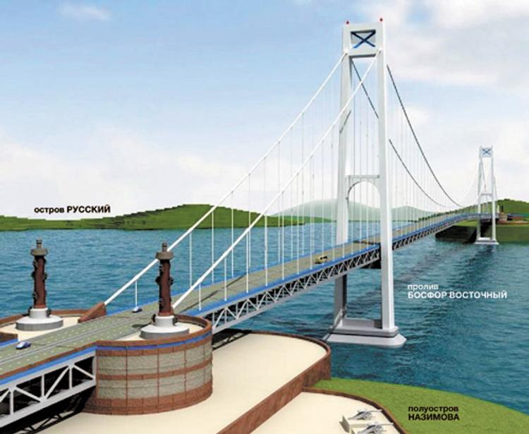 По мосту на Русский остров можно будет проехать ровно через год 