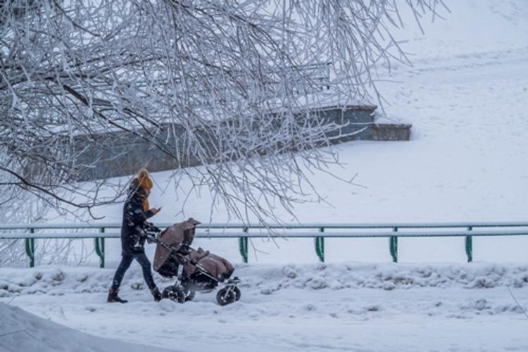 Московские коммунальщики завалили снегом коляску с двухмесячным младенцем