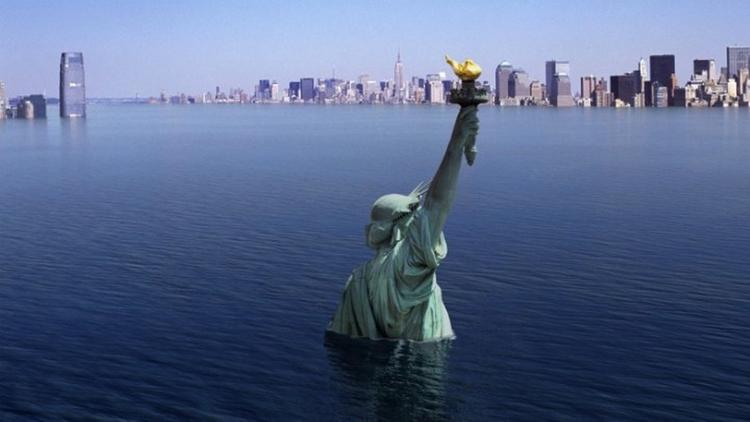 Ученые показали, как Нью-Йорк будет уходить под воду (ВИДЕО)