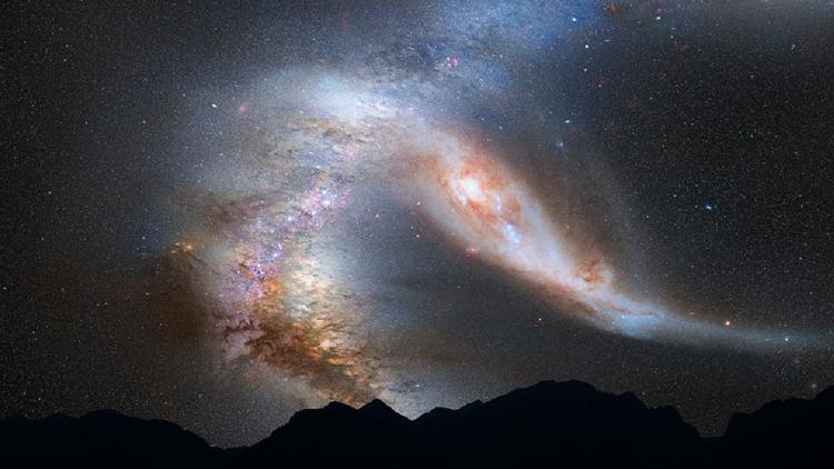Астрономы зафиксировали мощнейшее столкновение двух галактик