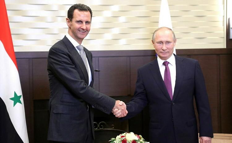 В сети появился снимок картины, которую Башар Асад подарил Владимиру Путину