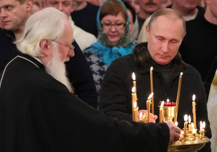 Владимир Путин поздравил россиян с Рождеством Христовым