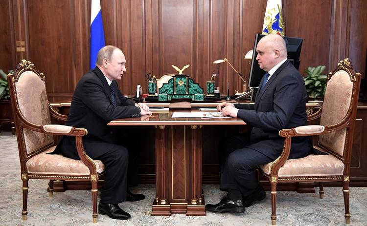 Путин встретился с врио губернатора Кузбасса