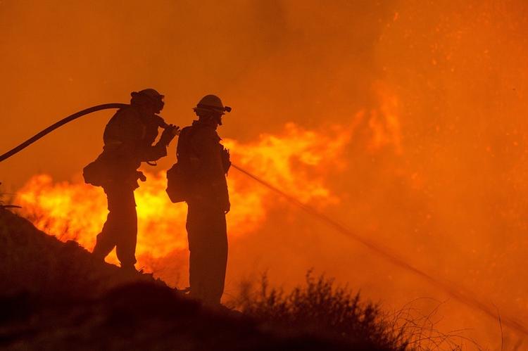 Американка сняла на видео поездку сквозь страшный лесной пожар в Калифорнии