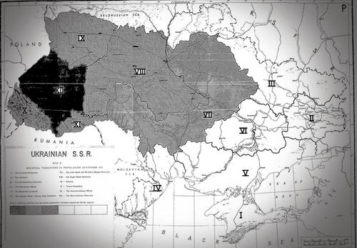 В период холодной войны США разделили Украинскую ССР на 12 зон