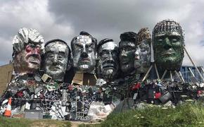 Арт-скульптура из мусора лидеров G7 появилась в Корноуле на юге Англии