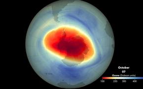 Озоновая дыра над Антарктидой установила новый рекорд 
