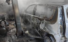 В Хабаровском крае сгорел автосервис 