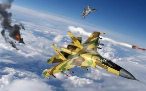 Истребители Су-35 российских ВКС в воздушном бою сбили два украинских боевых самолёта