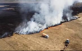 В Челябинской области ликвидировали ландшафтный пожар