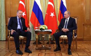Путин на переговорах с Эрдоганом похвалил работу «Турецкого потока» и поблагодарил за решение вопроса с поставками зерна с Украины