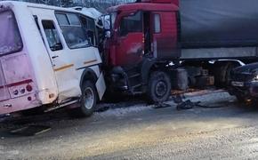 В Челябинской области на трассе М-5 грузовик влетел в маршрутку с пассажирами