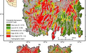 Мышьяк загрязняет частные колодцы питьевой воды в западной части Большого бассейна