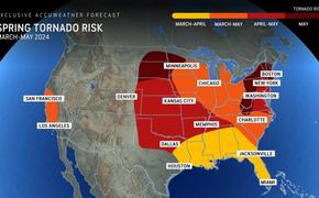 Метеорологи прогнозируют от 1 250 до 1 375 торнадо в США в 2024 году