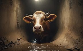 «Как ваша корова упала в канализацию?» спасатели не спрашивали, извлекая буренку