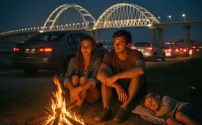 На Крымском мосту выдалась странная ночь