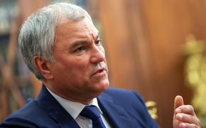 Володин назвал инициативу использовать замороженные активы РФ открытым грабежом