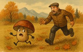 Грибы застили мужику глаза