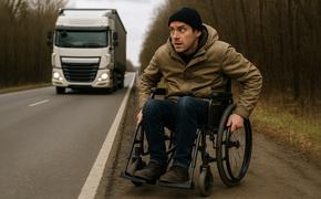 Инвалид-колясочник был у обочины, когда на него наехал грузовик