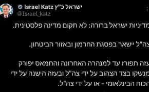 Израиль категорически против создания независимого палестинского государства 
