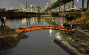 В Челябинске на реке Миасс вновь появилось масляное пятно