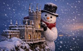 Крымские паблики полны фото снеговиков и аварий на дорогах