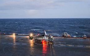Российские корабельные вертолётчики выполняют полёты в Норвежском море