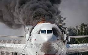 В Симфперопольском аэропорту немножко подгорел самолет