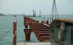 Новое видео строительства моста через Керченский пролив